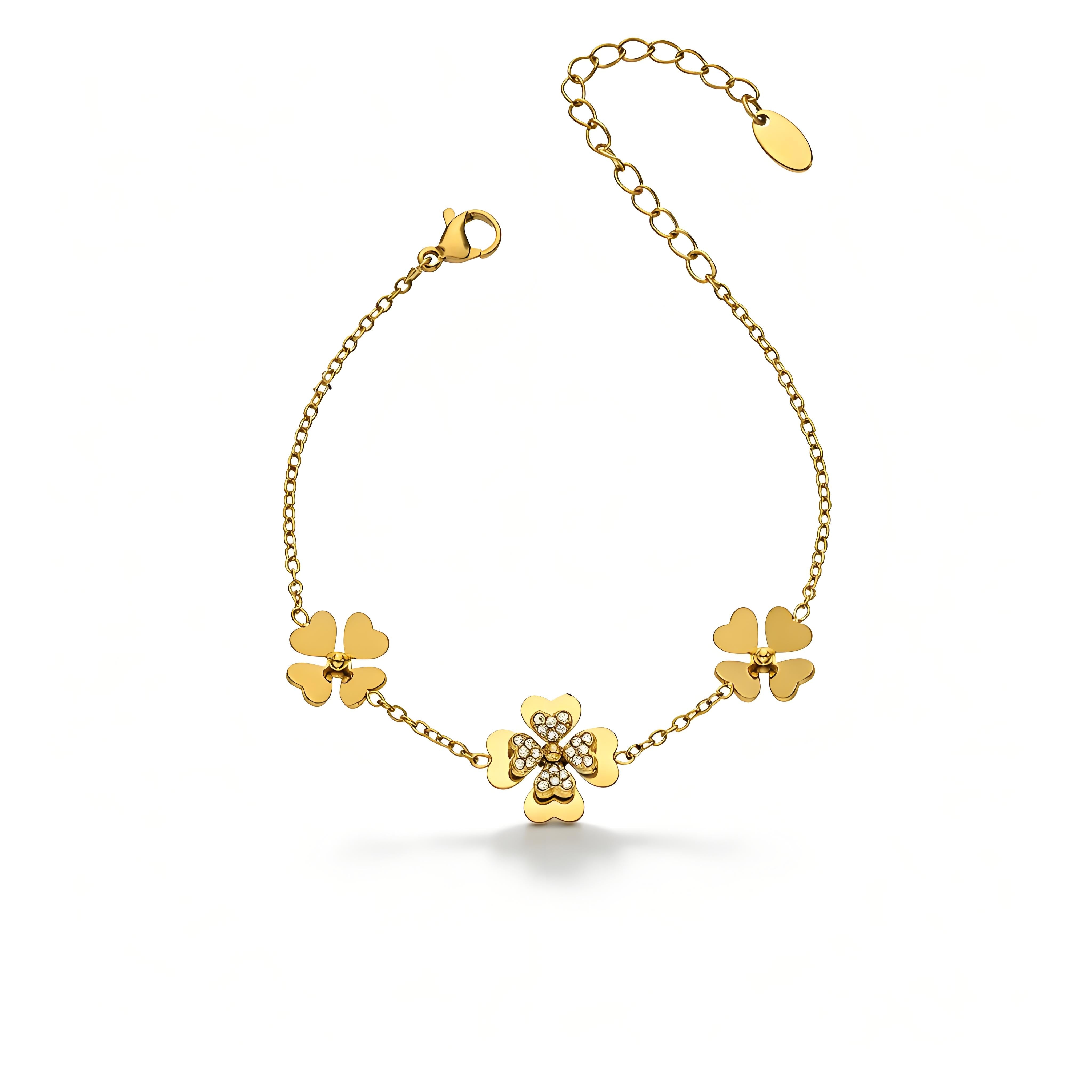 Lumi Clover Chain Bracelet - Moonix