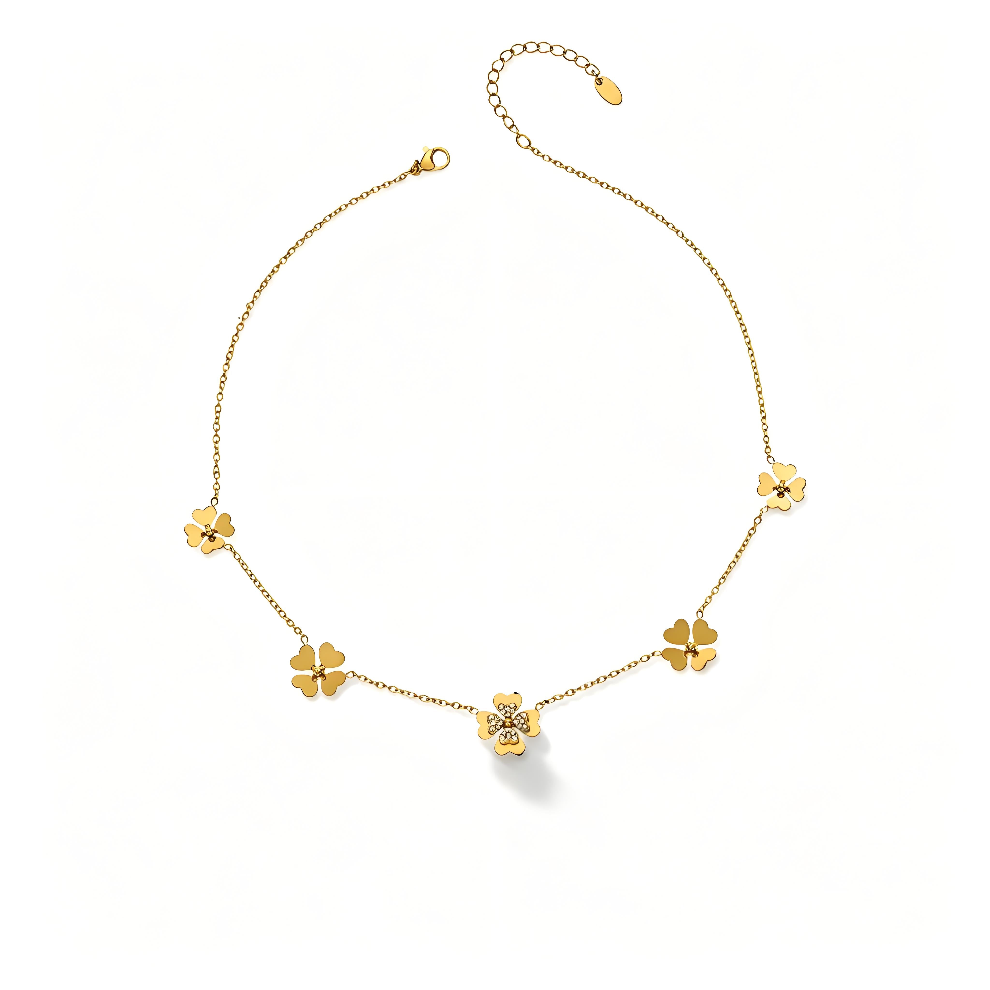 Lumi Clover Open Bangle - Moonix