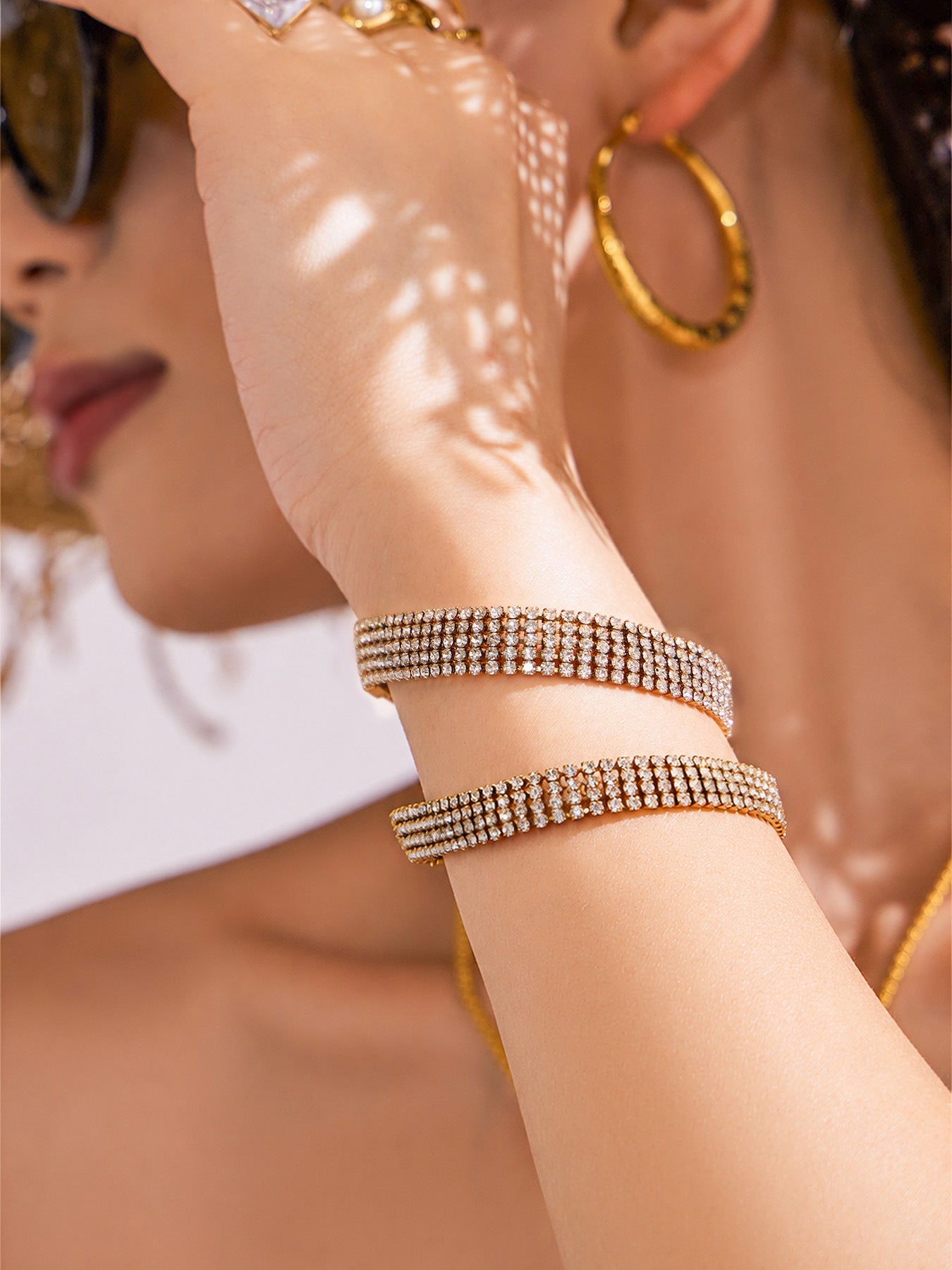Lumina Tennis Bracelet (Wide) - Moonix