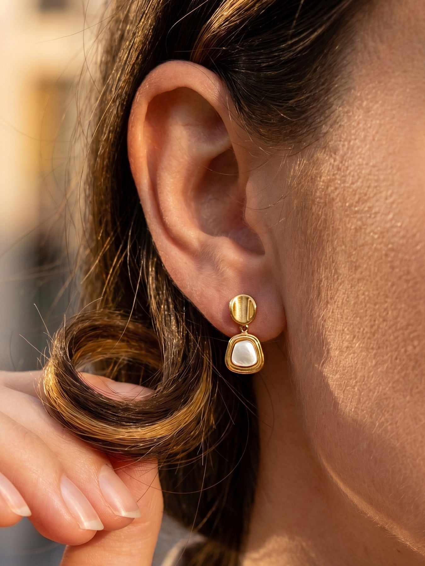Lustre Pearl Drop Earrings - Moonix