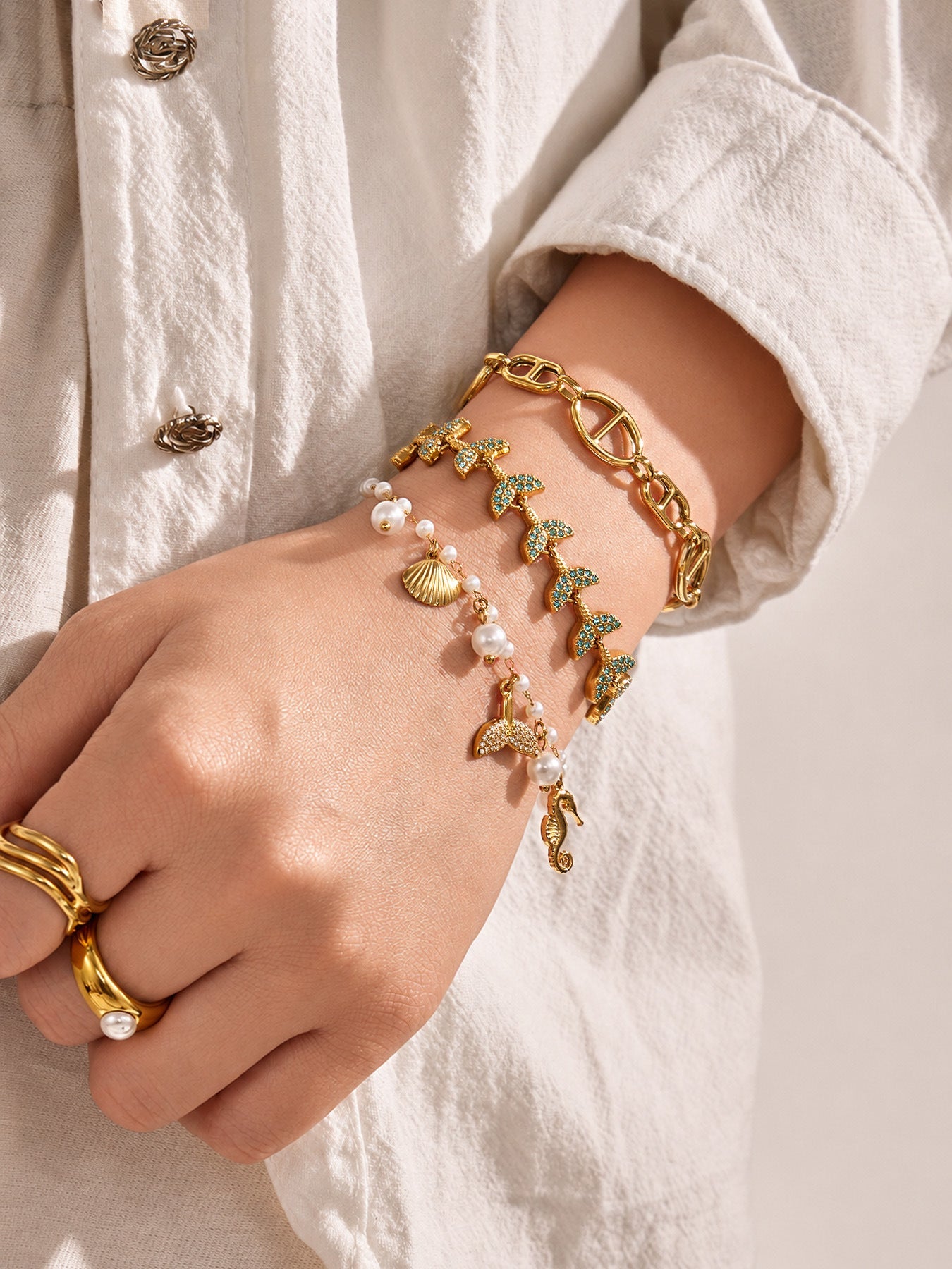 Mermaid Fin Chain Bracelet - Moonix