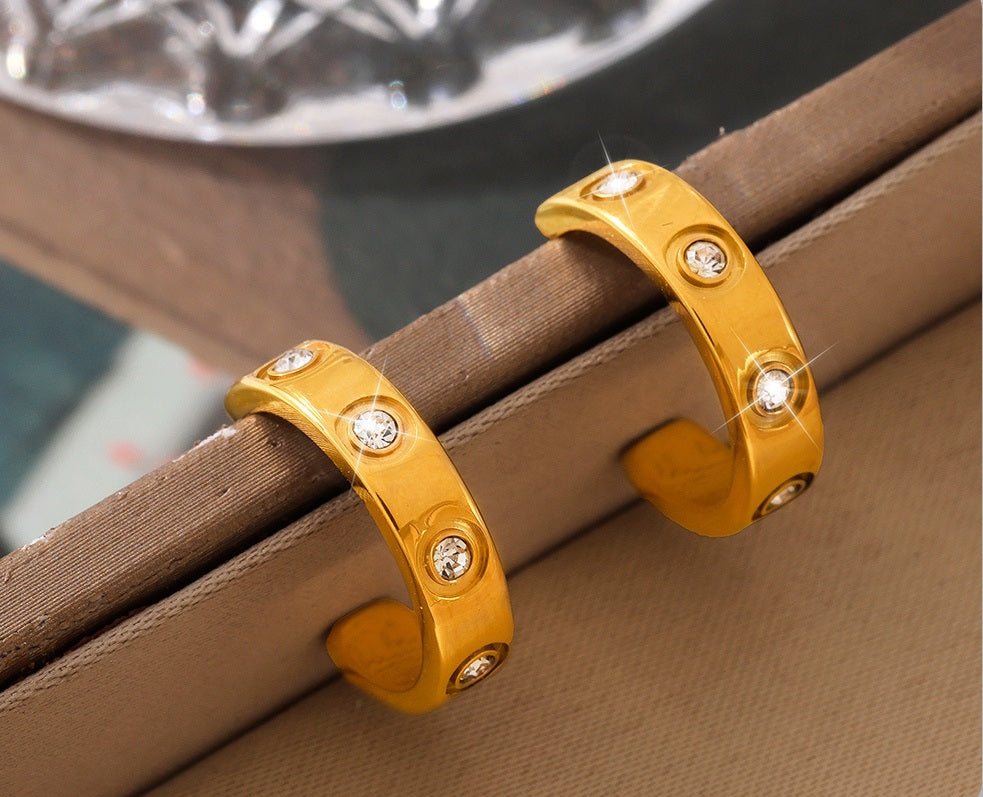 Orbit Dot Open C Earring - Moonix