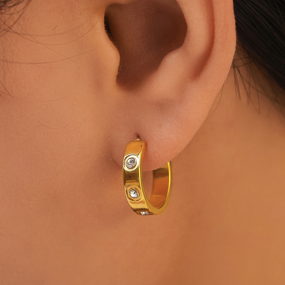 Orbit Dot Open C Earring - Moonix