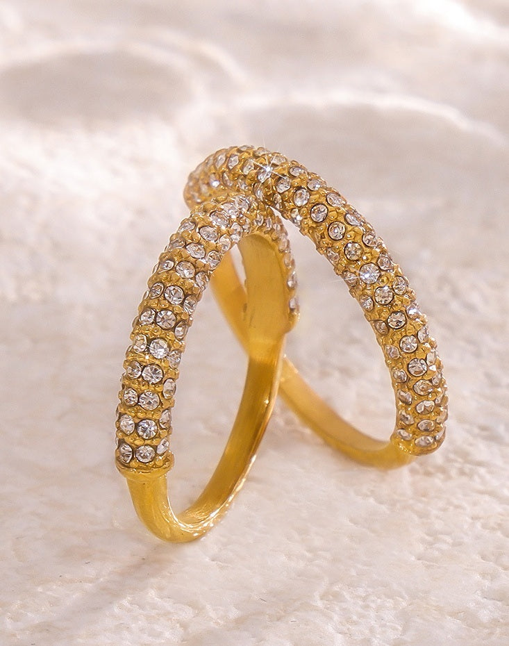 Pavé Stacking Pearl Ring - Moonix