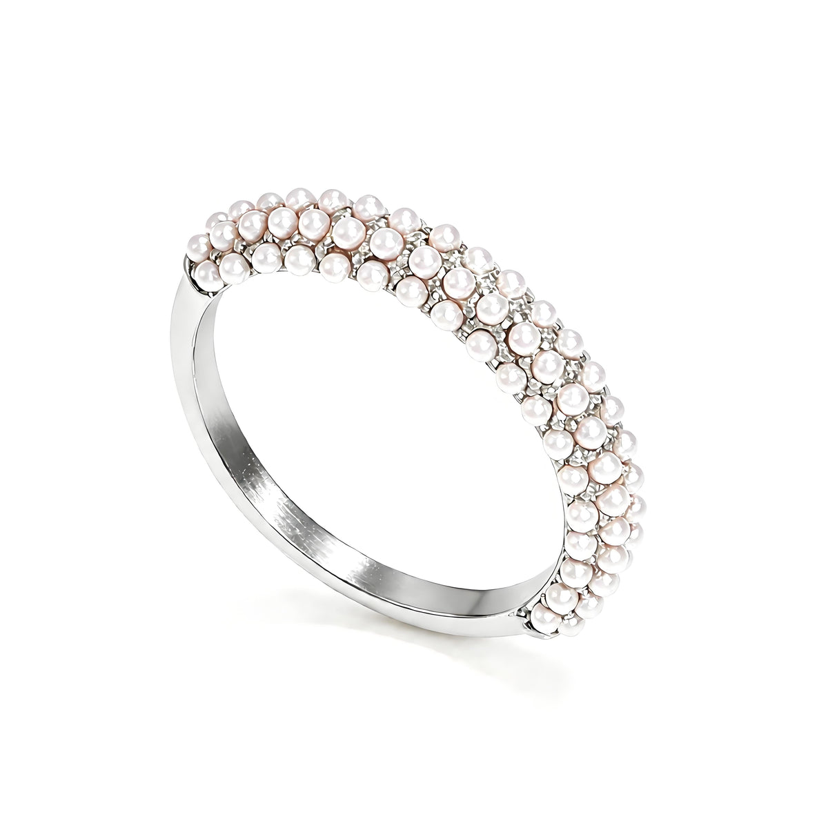 Pavé Stacking Pearl Ring - Moonix