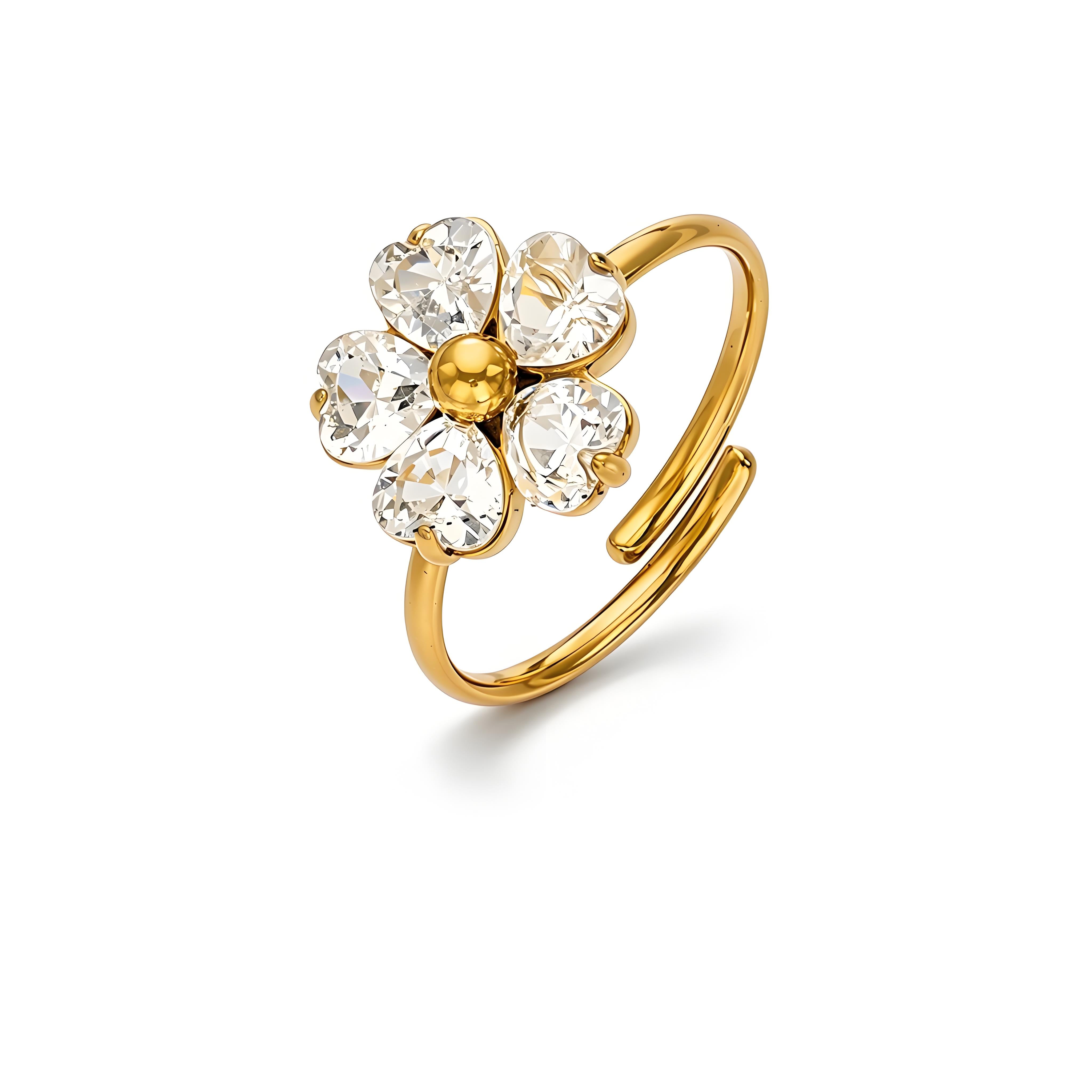 Petal Luxe Adjustable Ring - Moonix