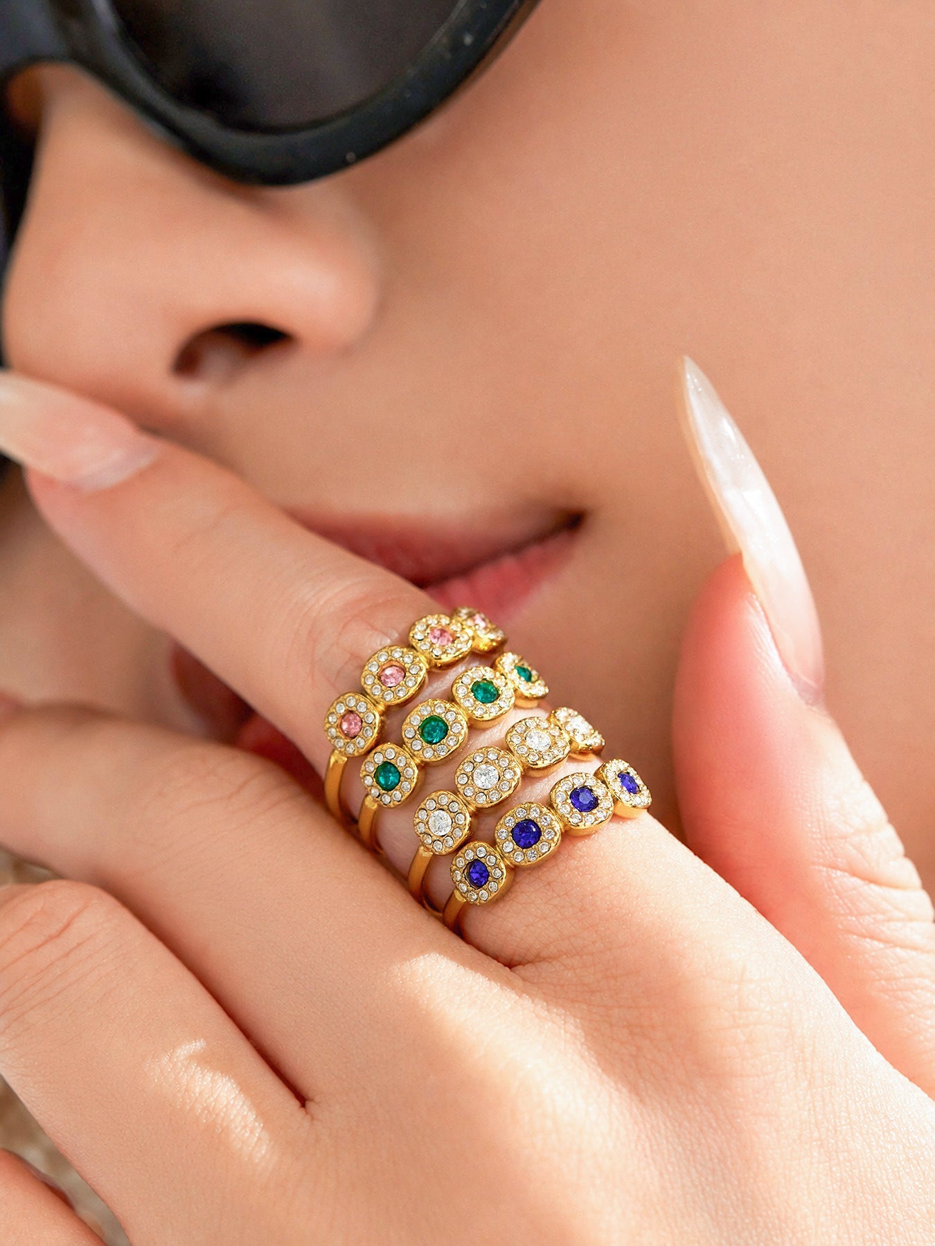 Petite Halo CZ Ring - Moonix