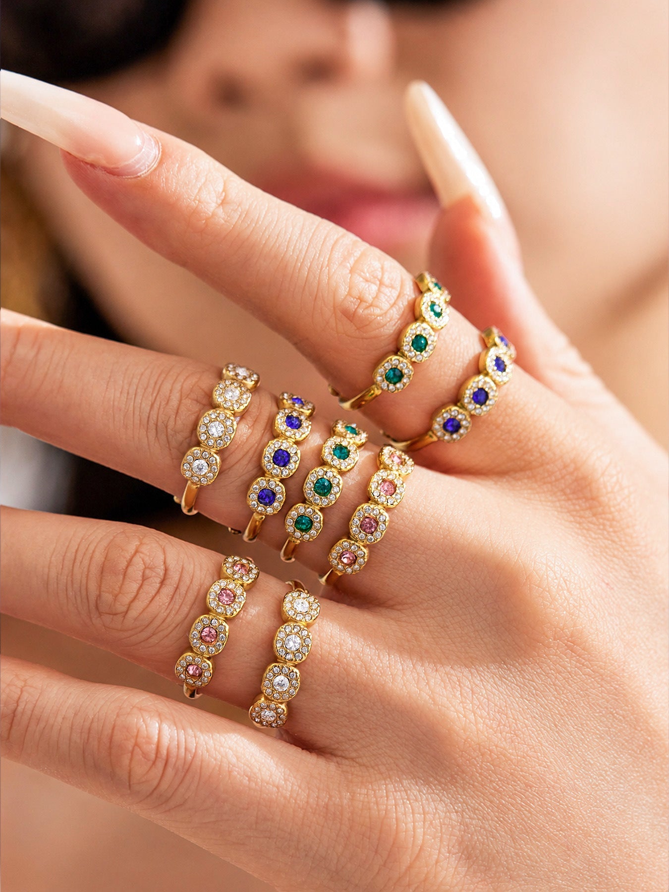 Petite Halo CZ Ring - Moonix