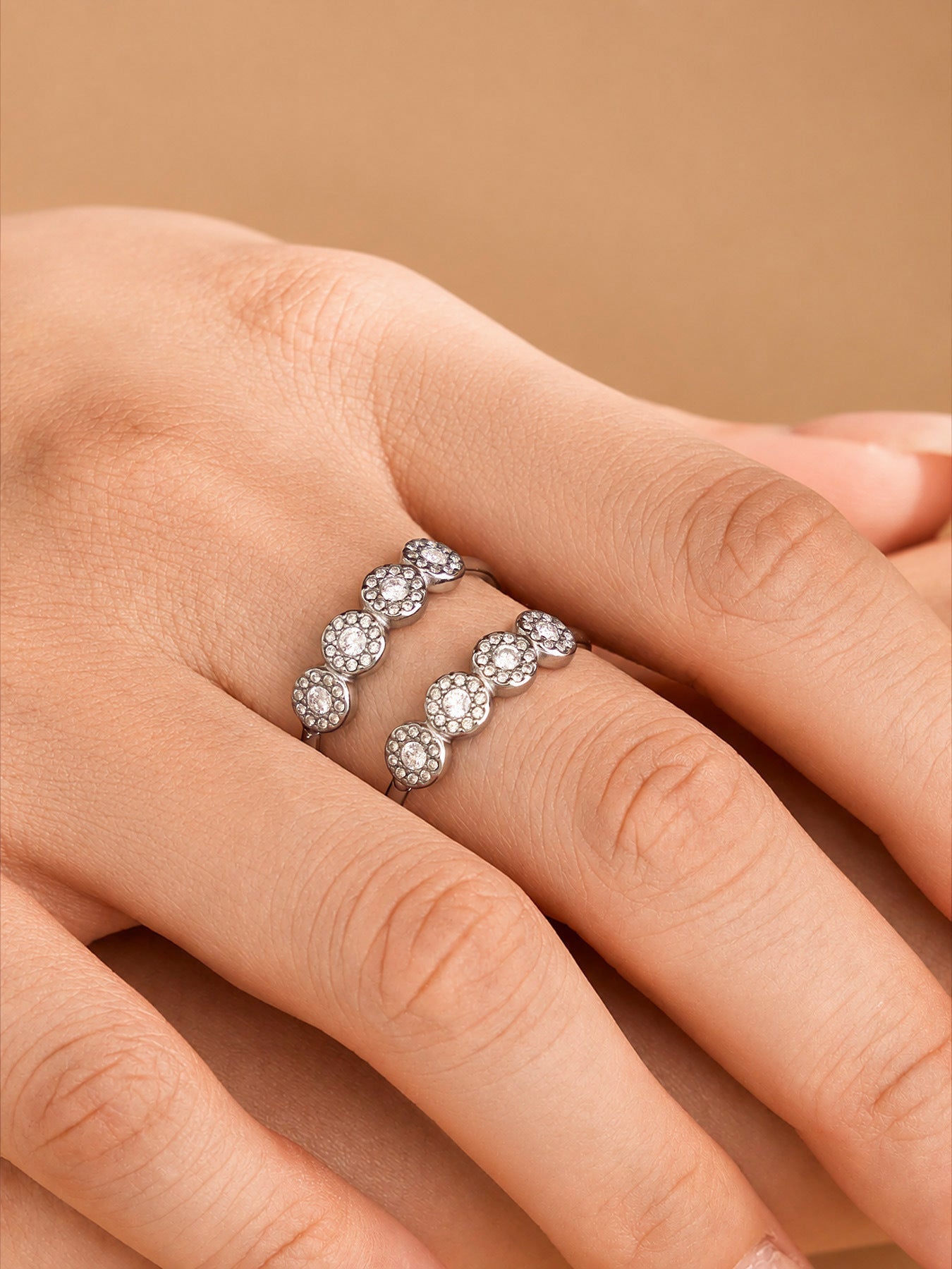 Petite Halo CZ Ring - Moonix