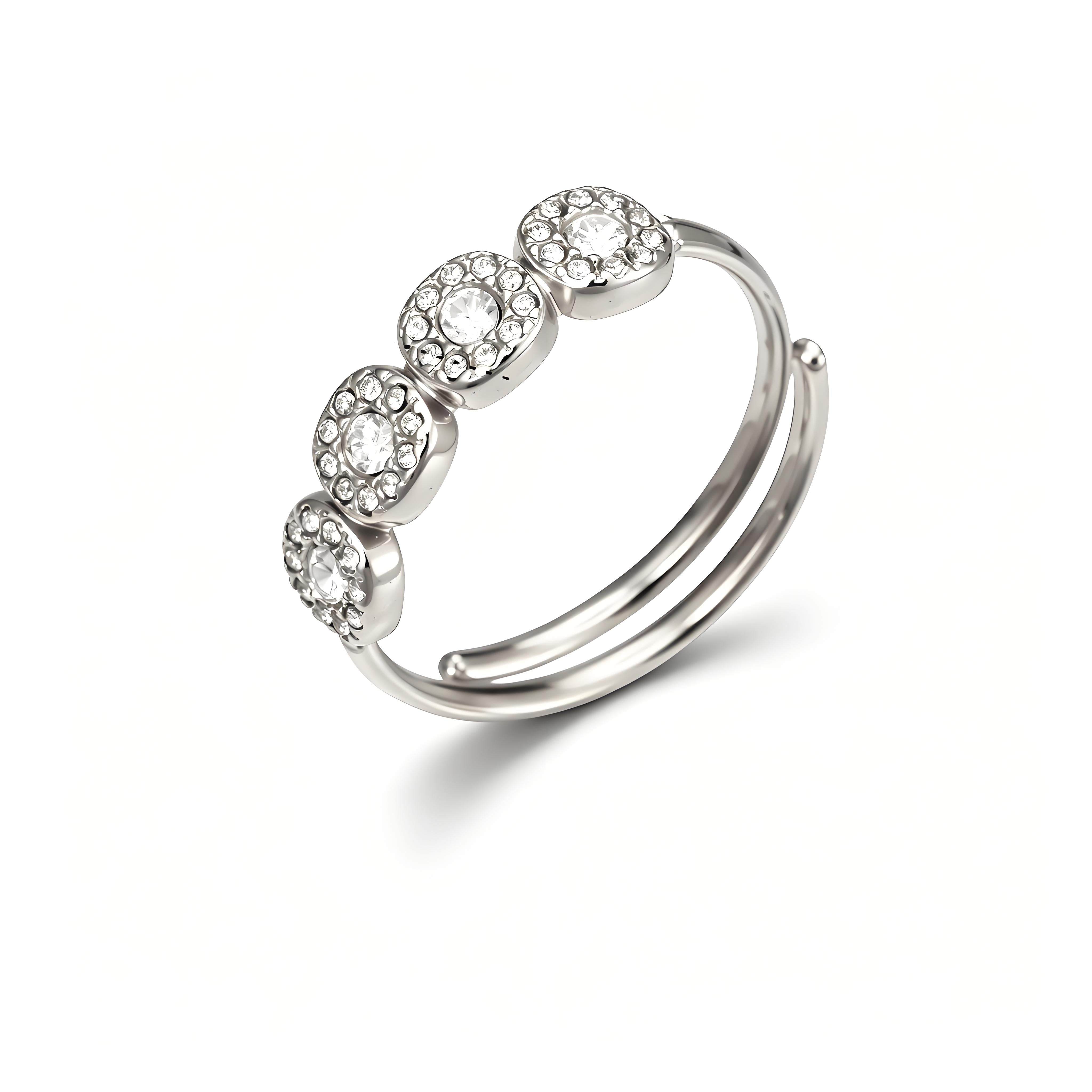 Petite Halo CZ Ring - Moonix