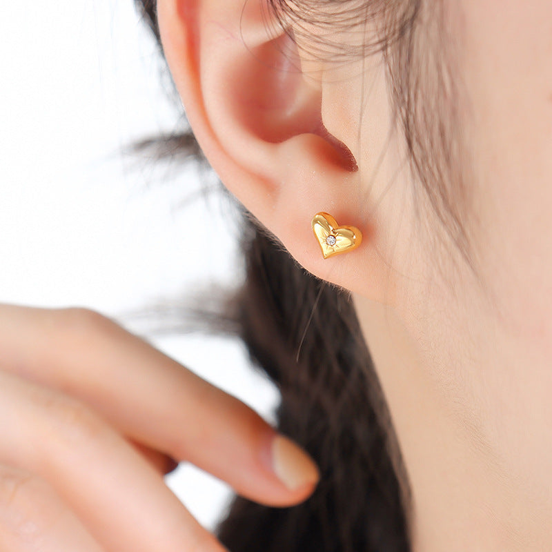 Puffy Heart Earring - Moonix