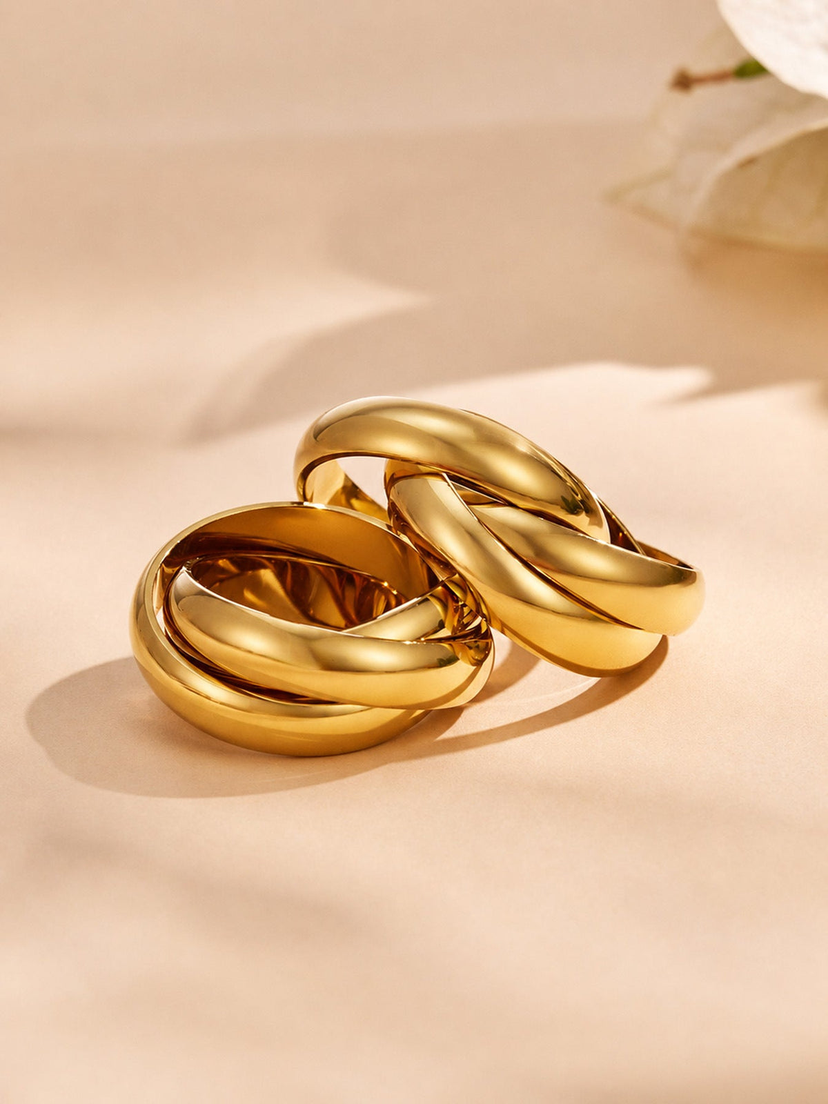Smooth Triple Band Ring - Moonix
