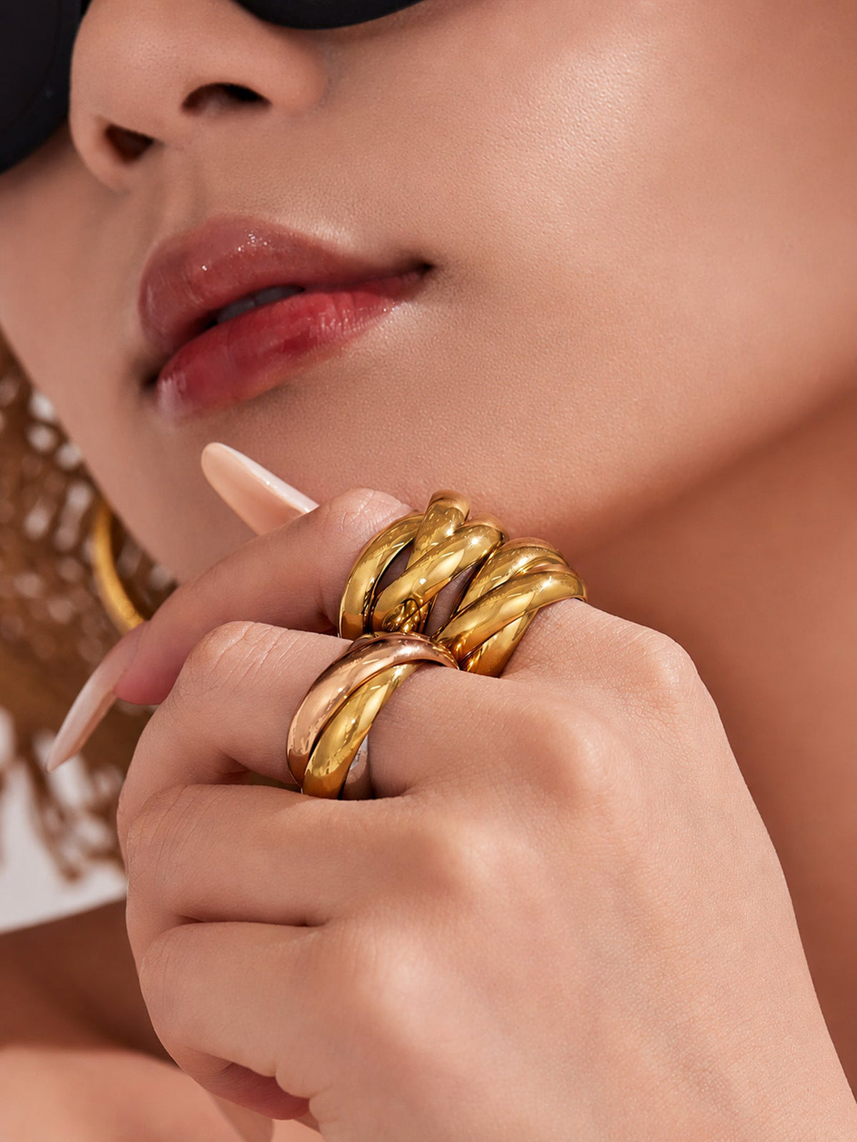 Smooth Triple Band Ring - Moonix