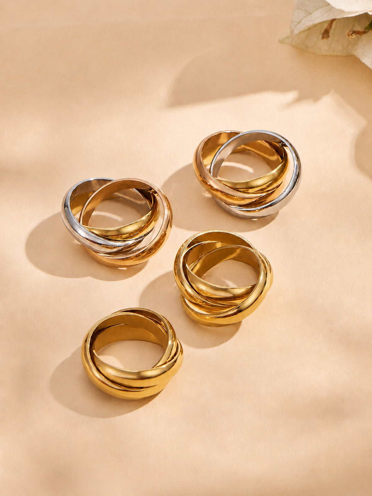 Smooth Triple Band Ring - Moonix