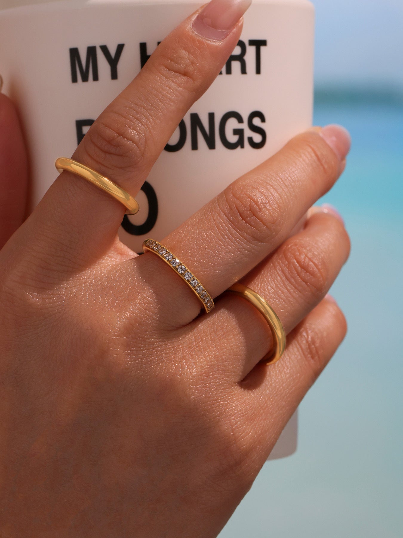 Stackable Triple Band Ring - Moonix