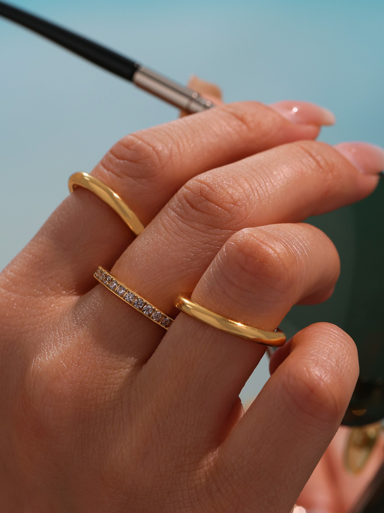 Stackable Triple Band Ring - Moonix