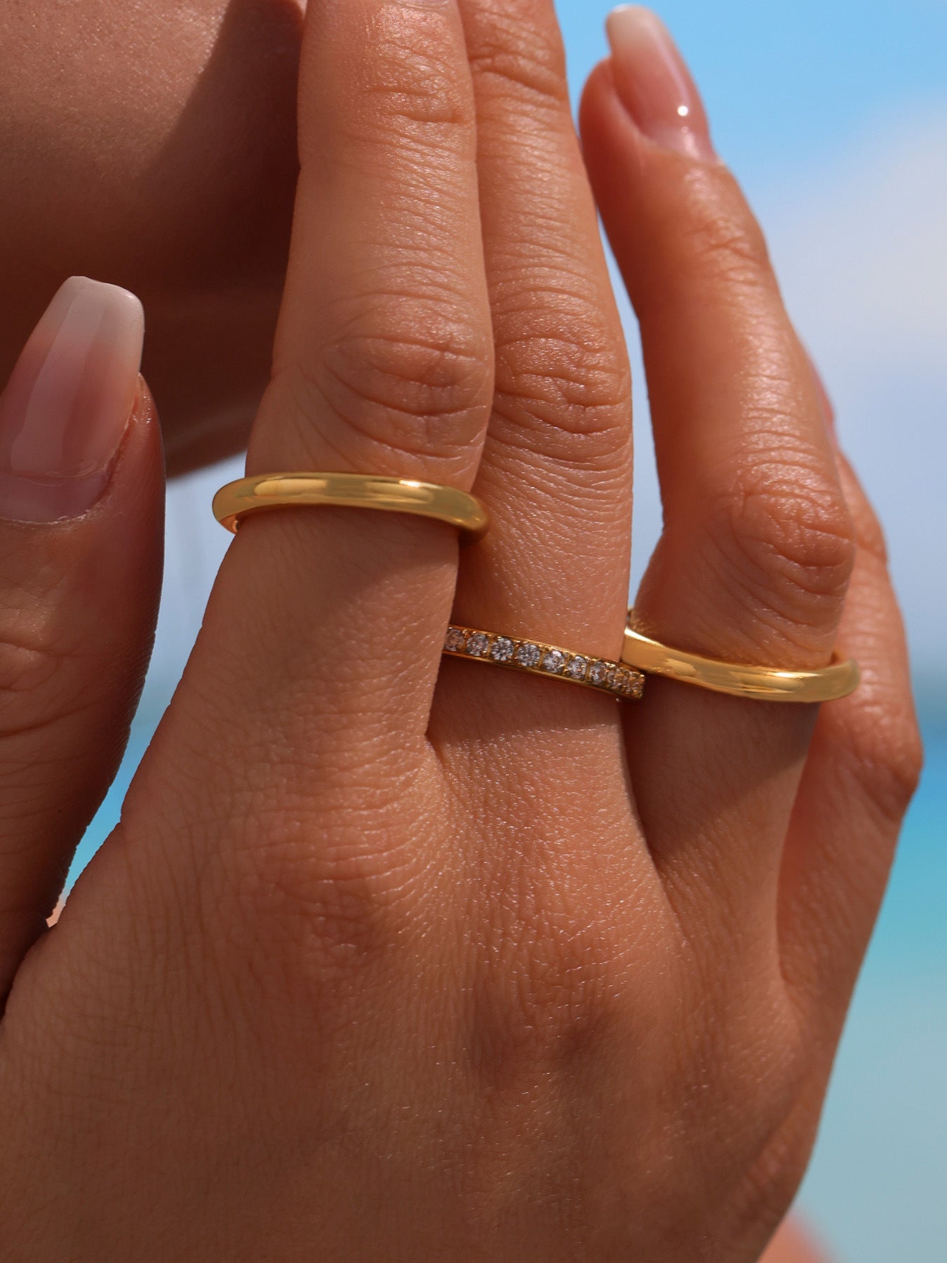 Stackable Triple Band Ring - Moonix