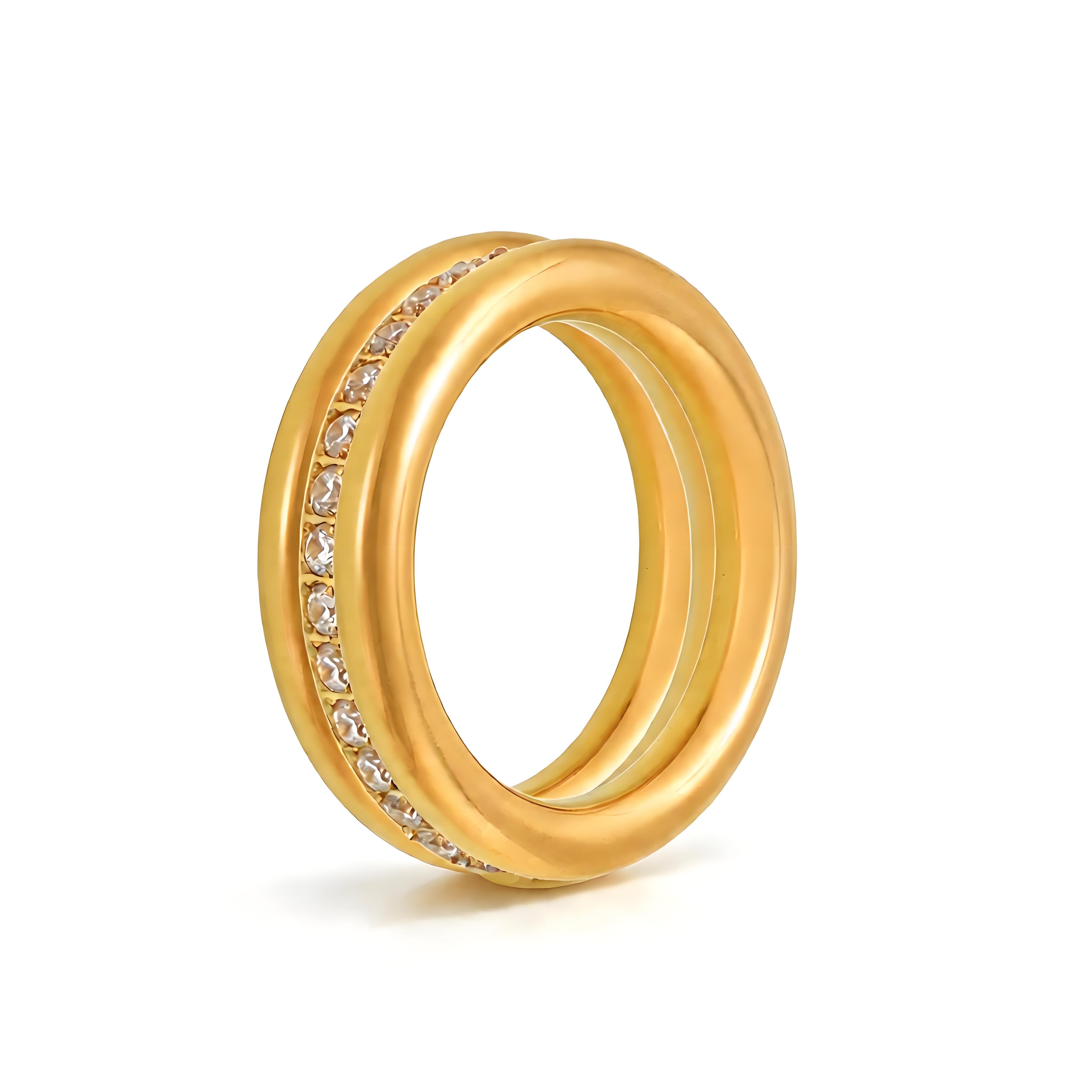 Stackable Triple Band Ring - Moonix