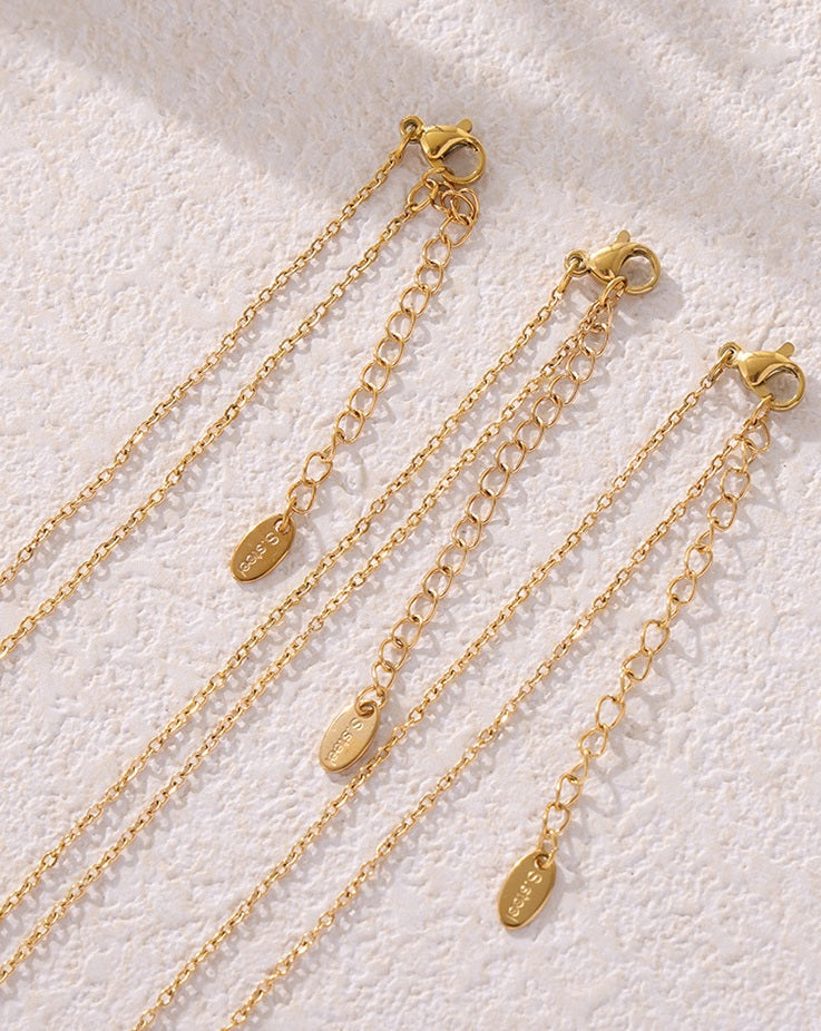 Star Zircon Station Necklace - Moonix