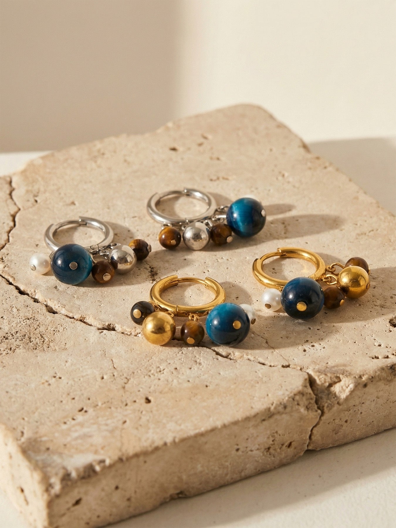 Terra Bead Drop Earrings - Moonix