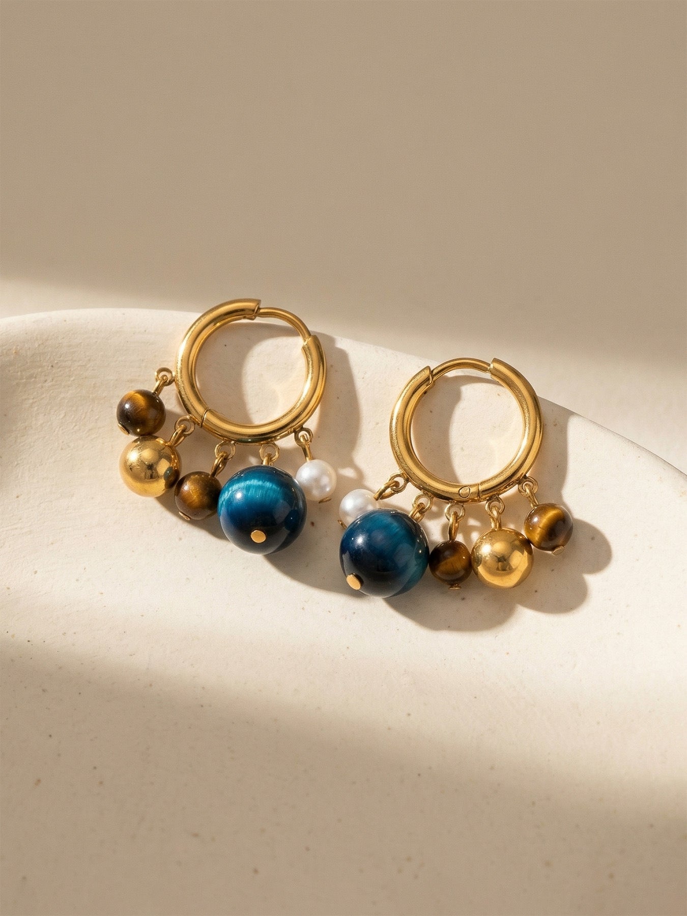 Terra Bead Drop Earrings - Moonix