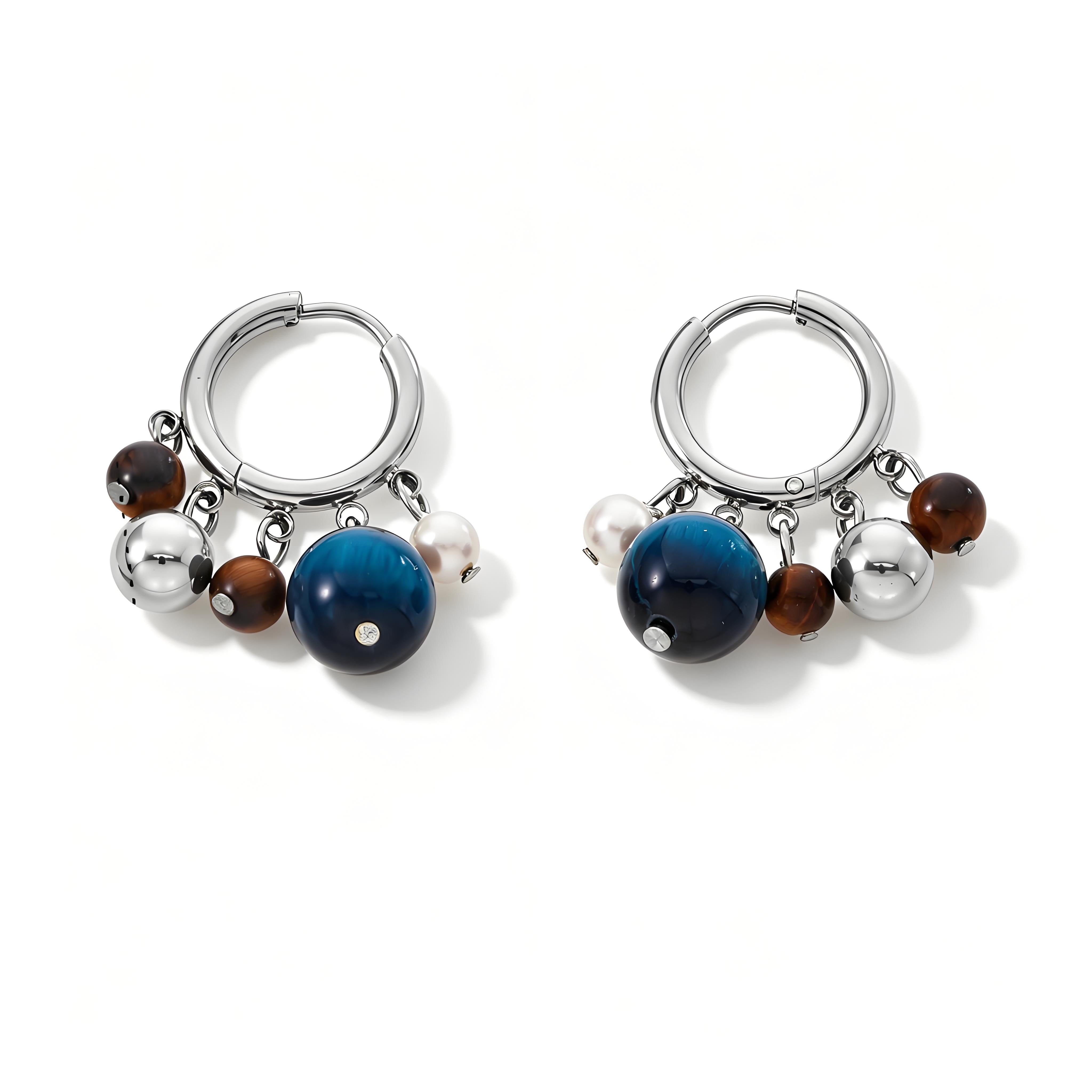 Terra Bead Drop Earrings - Moonix