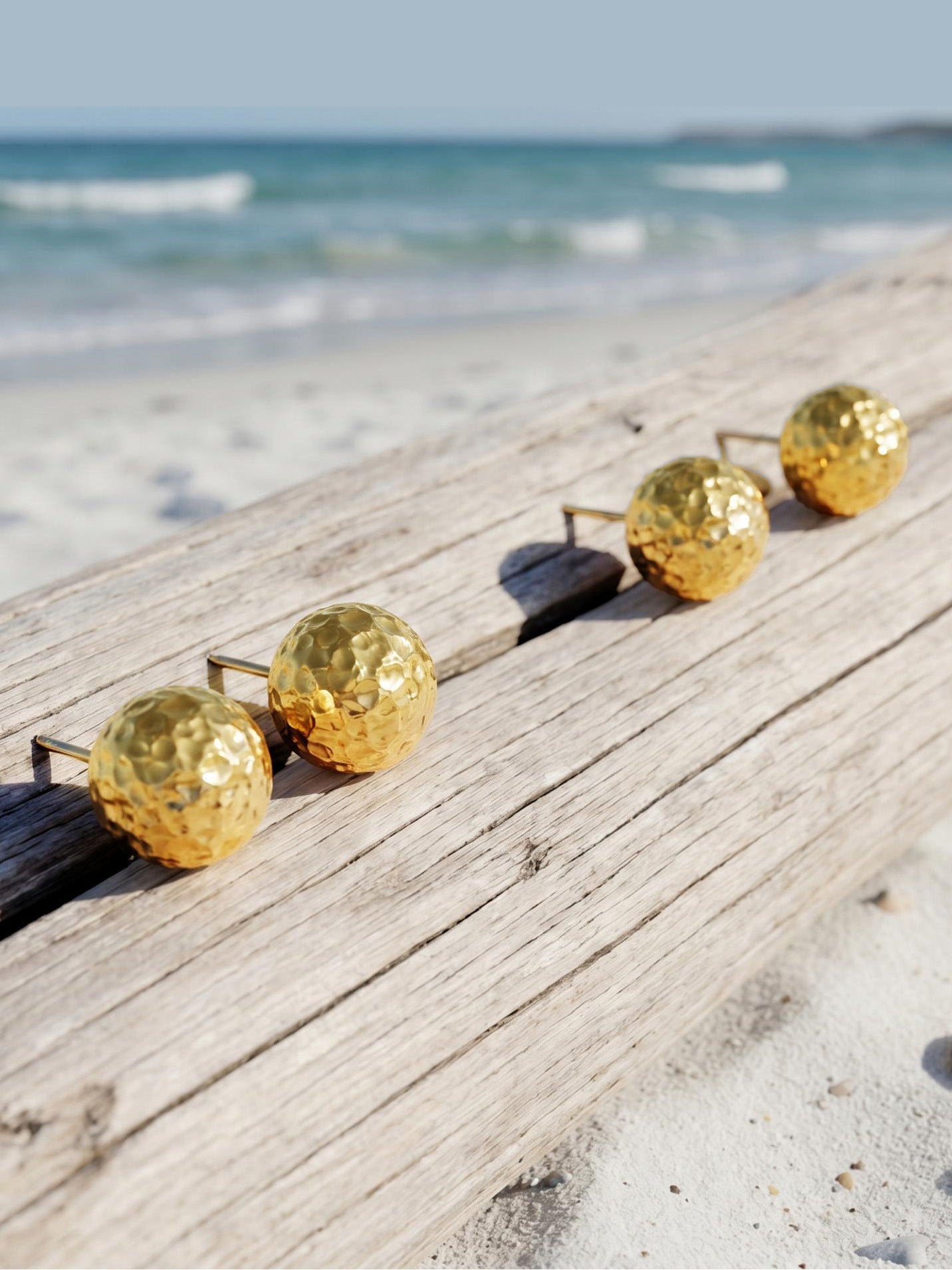 Textured Ball Stud Earrings - Moonix