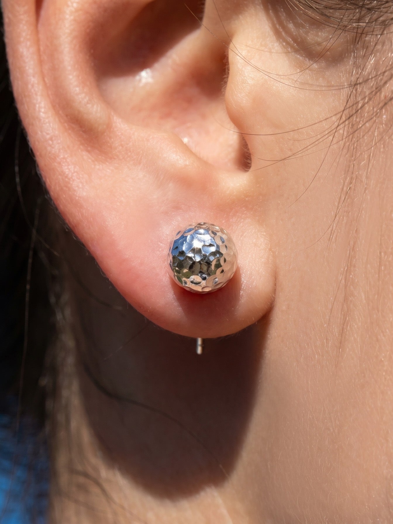 Textured Ball Stud Earrings - Moonix