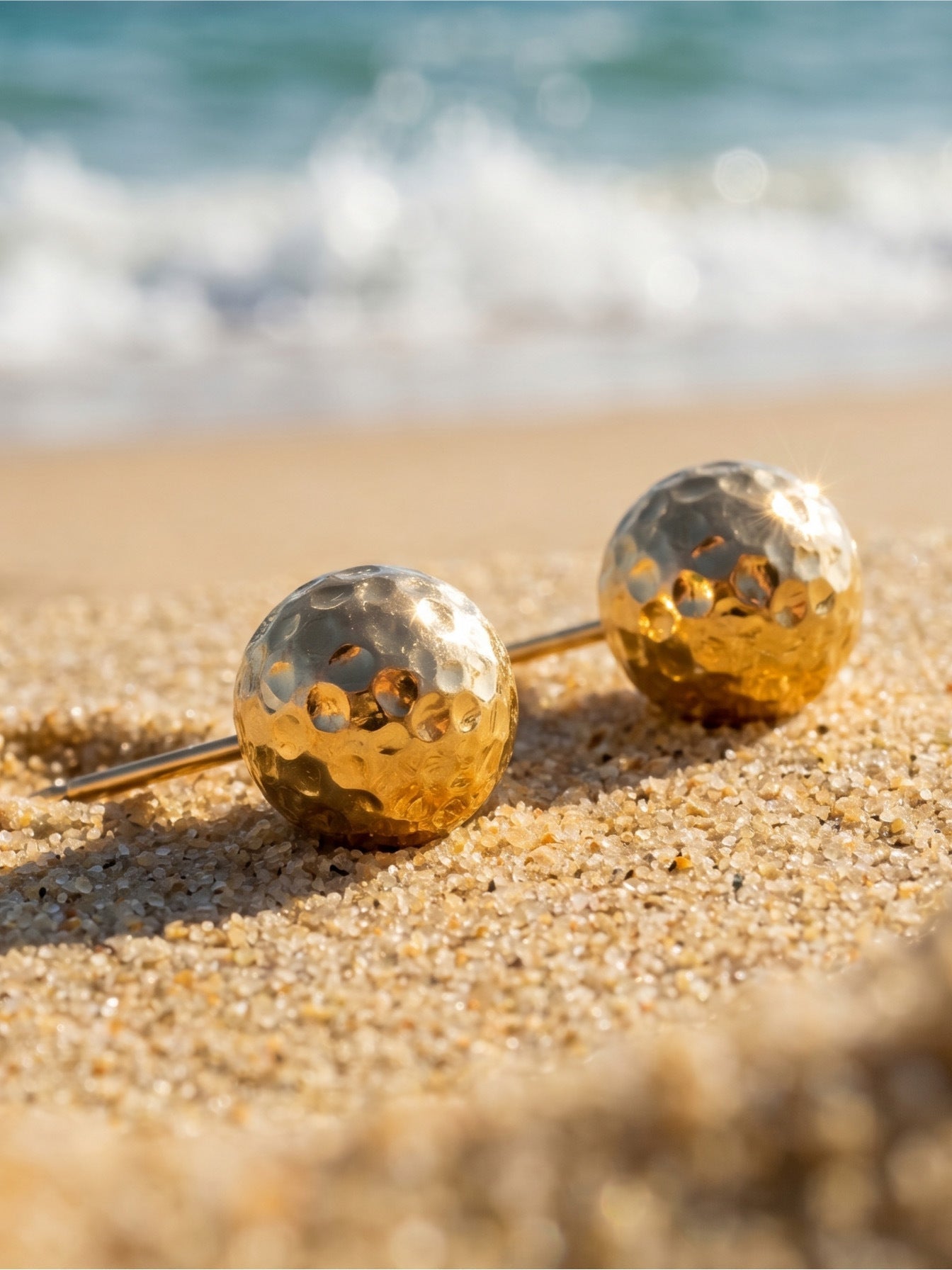 Textured Ball Stud Earrings - Moonix