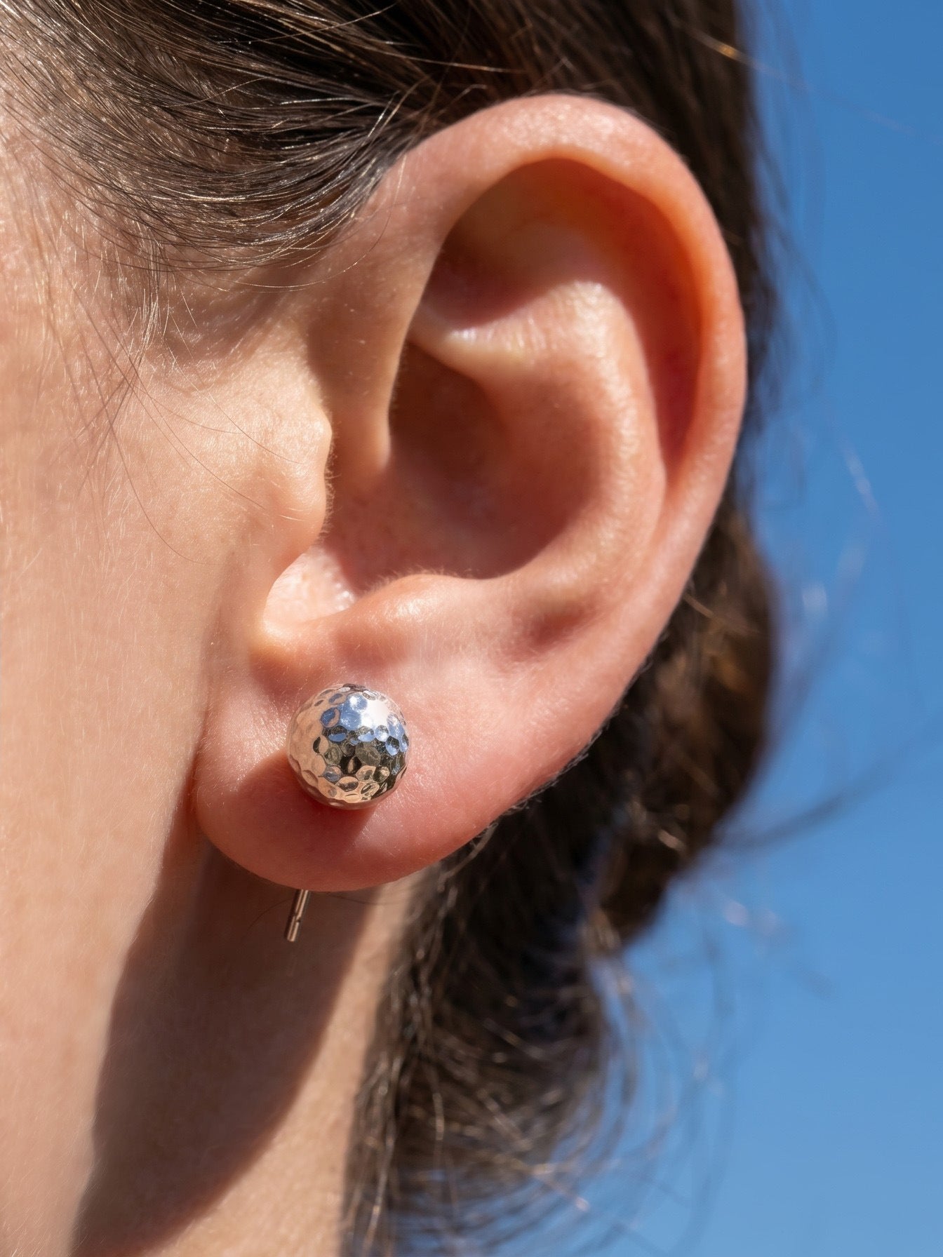 Textured Ball Stud Earrings - Moonix