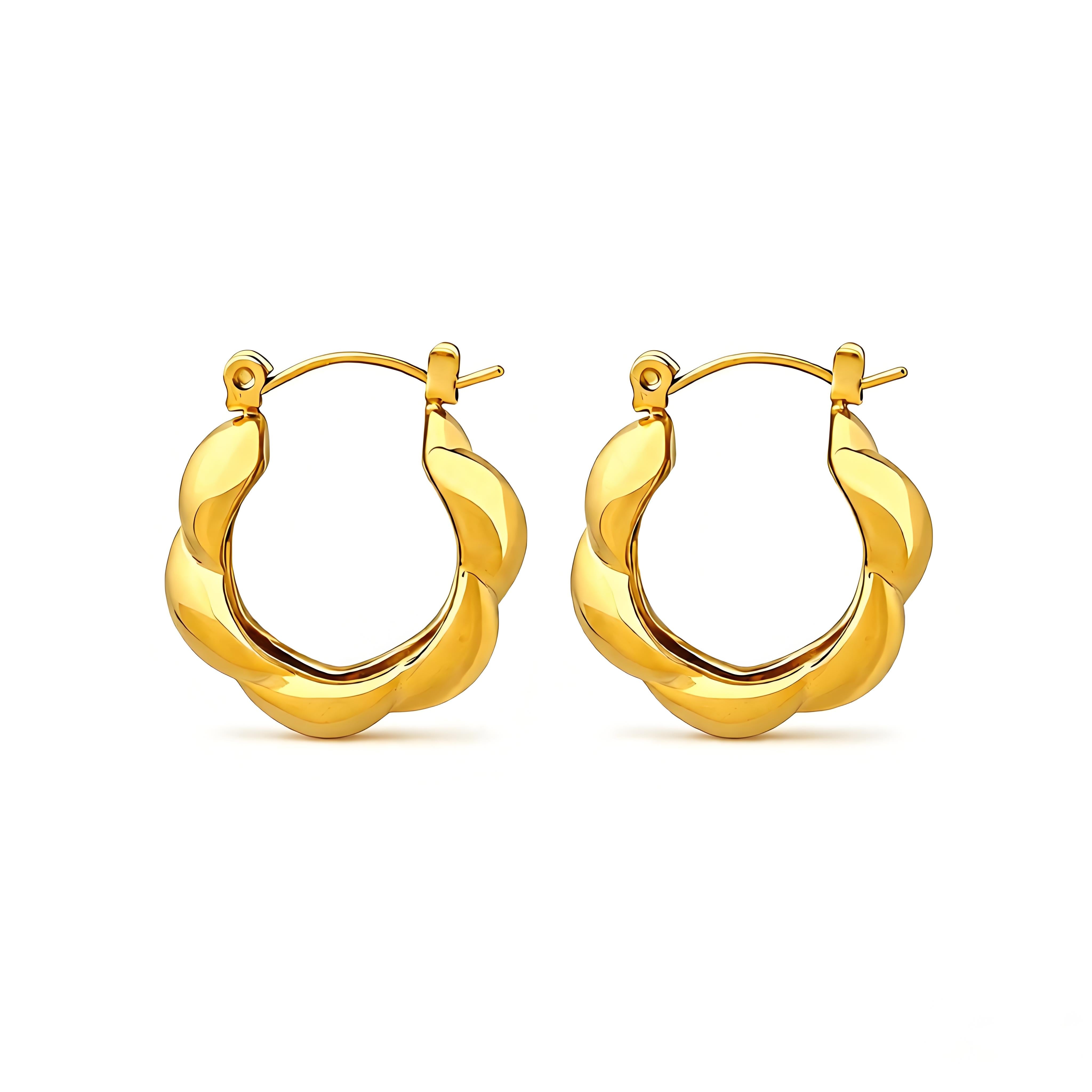 Twist Braid Hoop Earring - Moonix