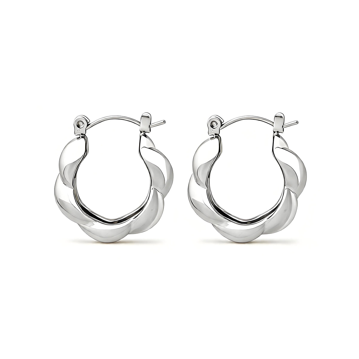 Twist Braid Hoop Earring - Moonix