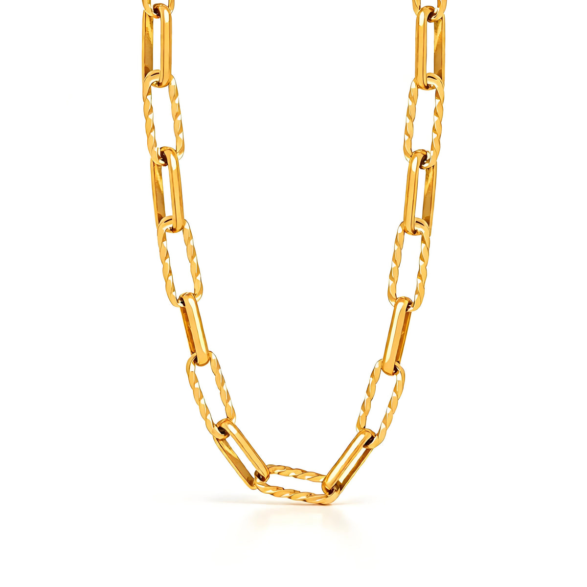 Twisted Paperclip Link Bracelet - Moonix