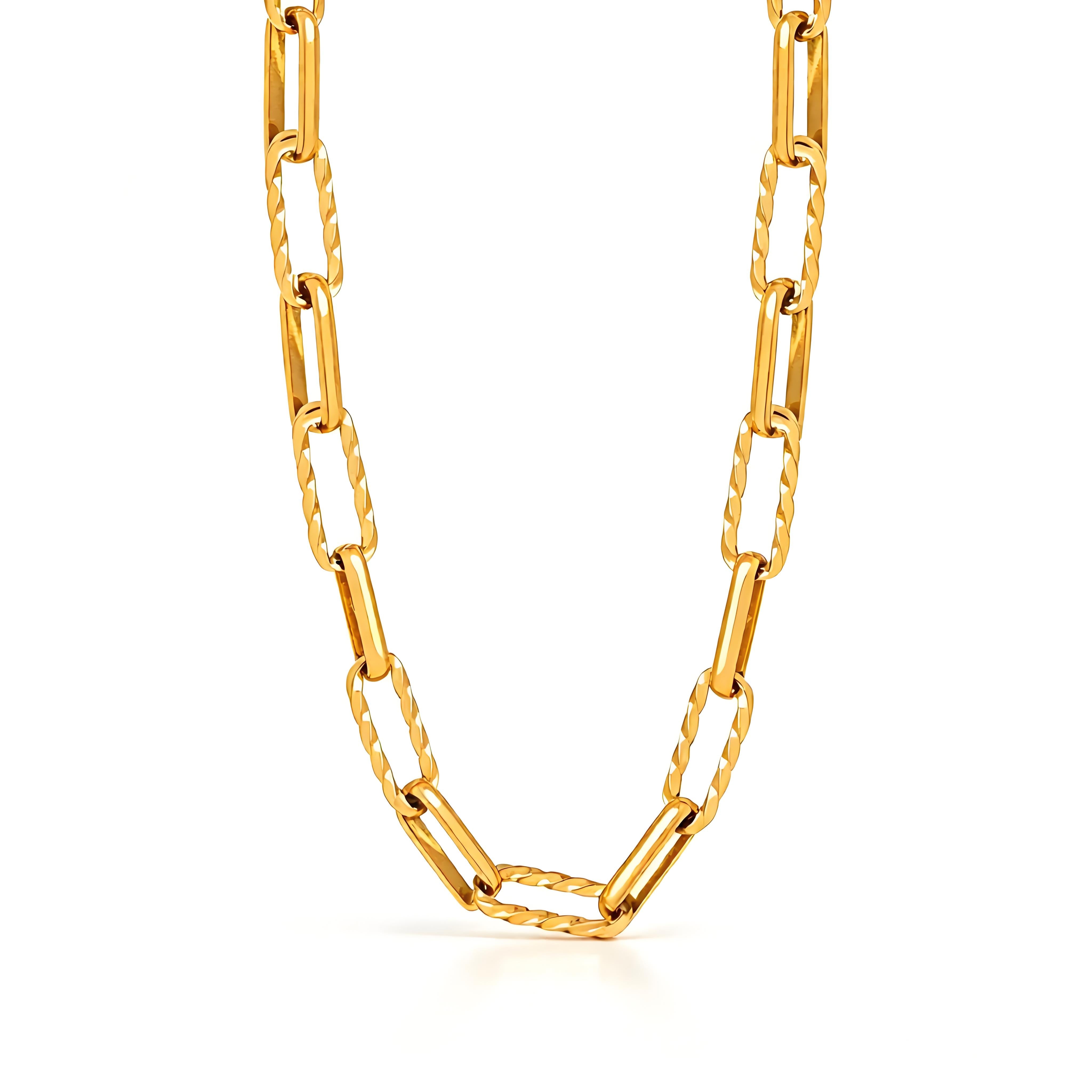 Twisted Paperclip Link Bracelet - Moonix
