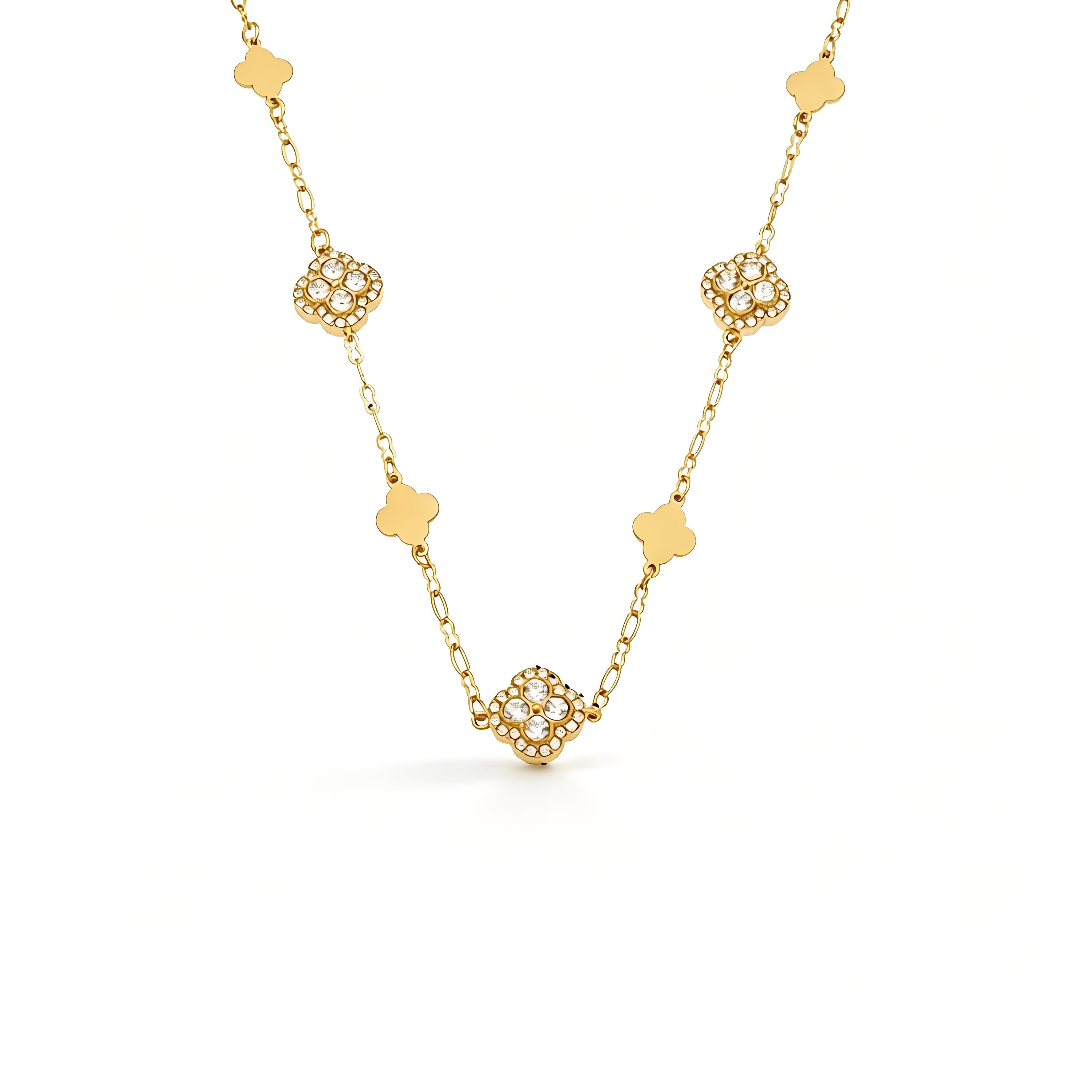 Vintage Pave Clover Bracelet - Moonix