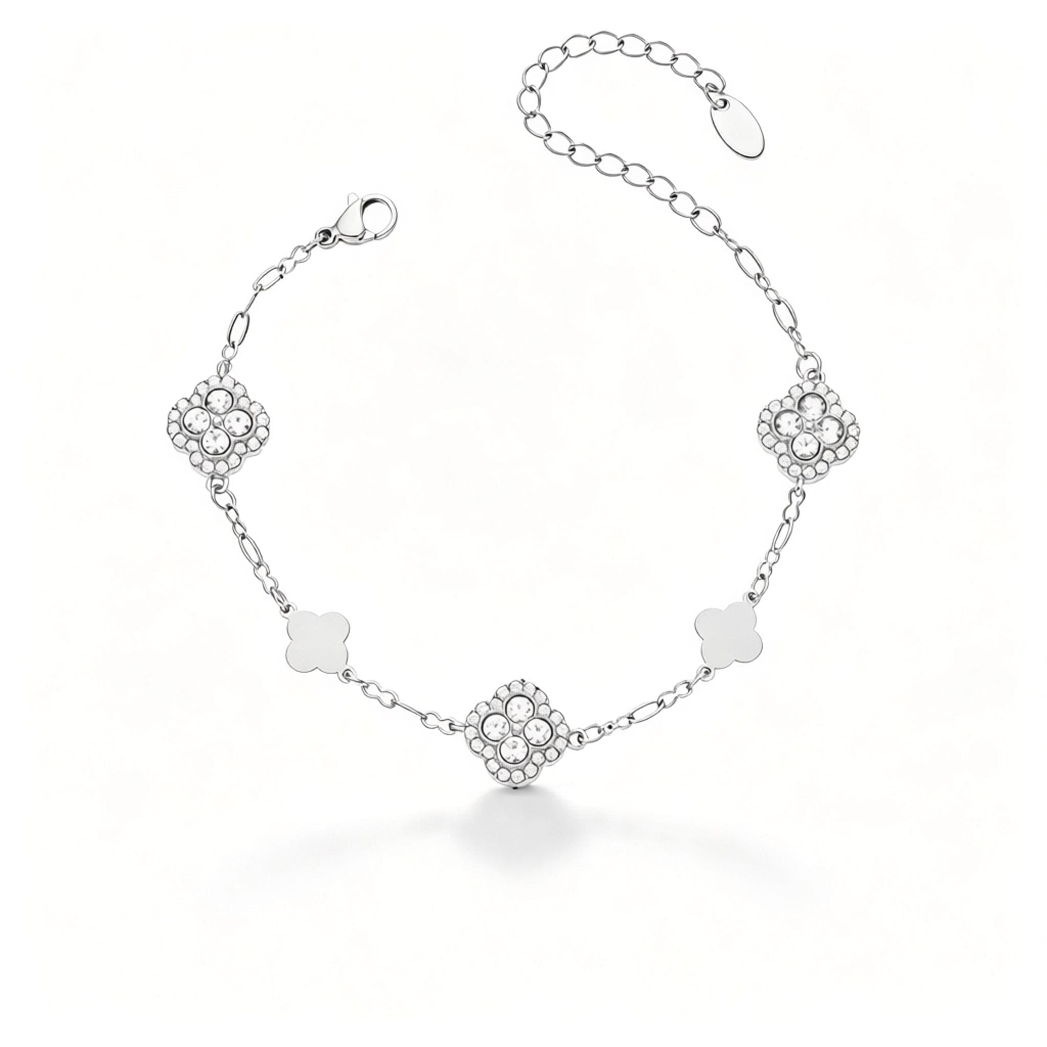 Vintage Pave Clover Bracelet - Moonix