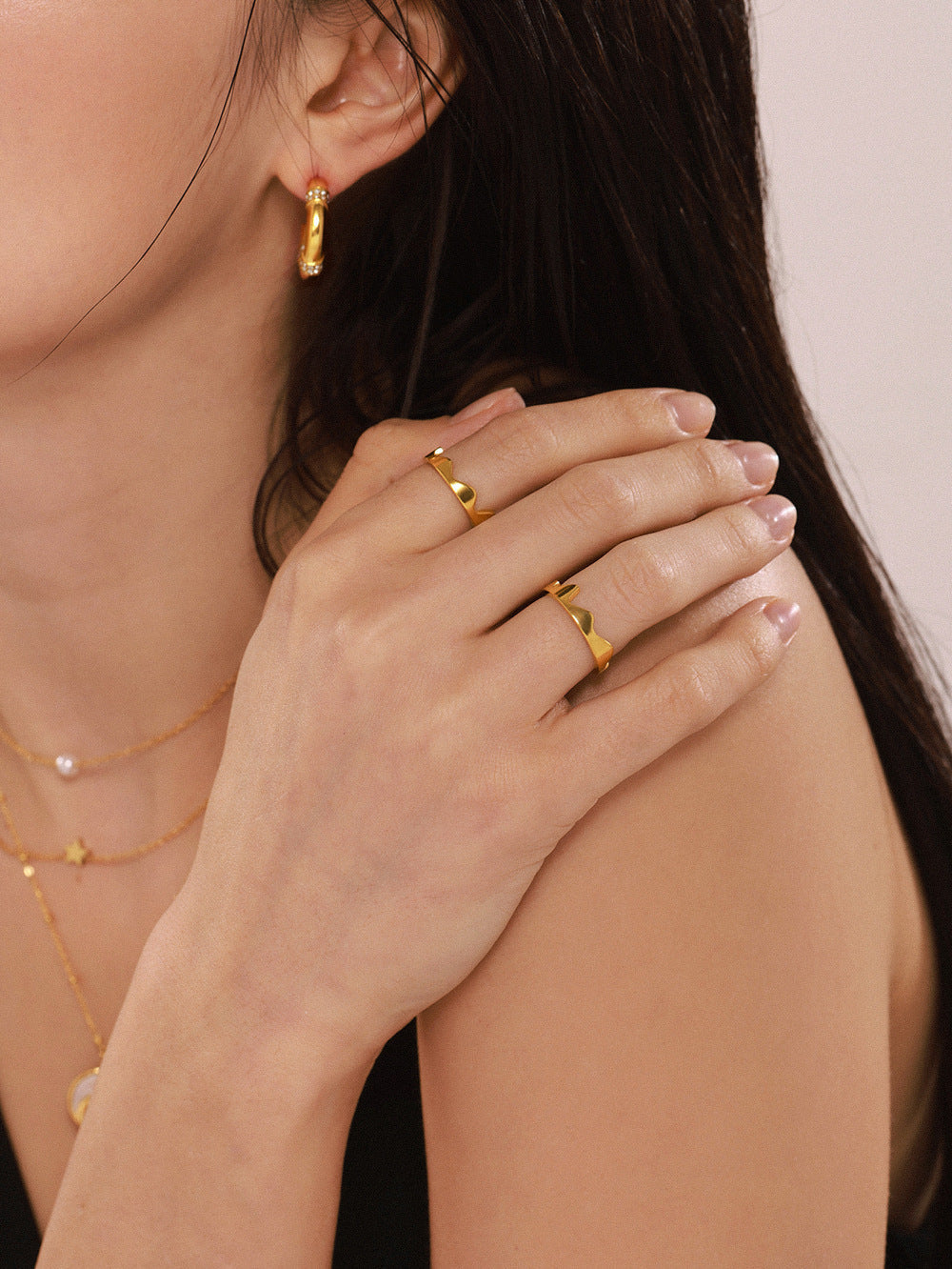 Wavy Crown Ring - Moonix